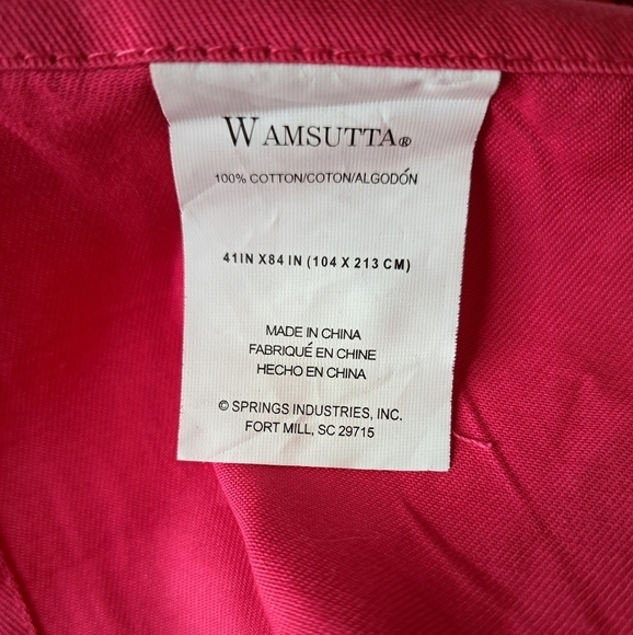 HOT pink Tab top Curtain panel WAMSUTTA Springs cotton chic Barbiecore 41x84" - Picture 7 of 7